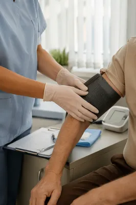 Routine Blood Pressure Check with Nurse