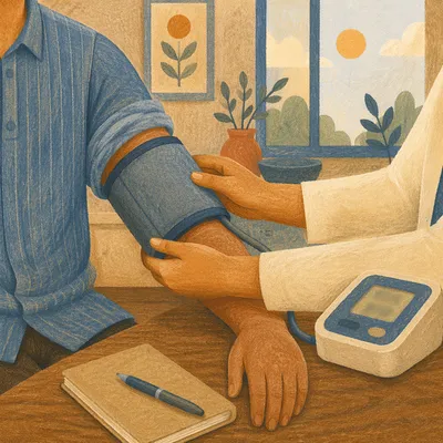 Calm Blood Pressure Check in Community Clinic
