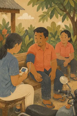 Community Blood Pressure Check at Rest Area