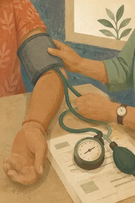 Calm Blood Pressure Check in Clinic