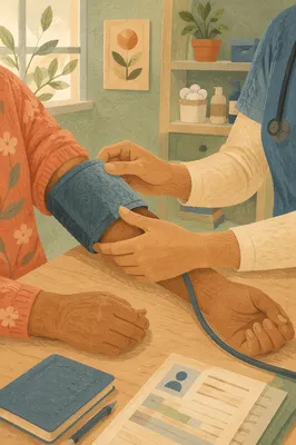 Compassionate Blood Pressure Check in Community Clinic