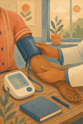 Calm Blood Pressure Check in Community Clinic