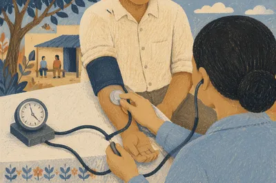 Outdoor Community Blood Pressure Health Check