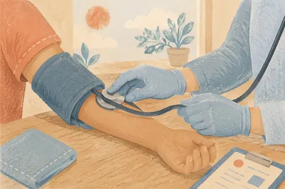 Compassionate Blood Pressure Check in Community Clinic