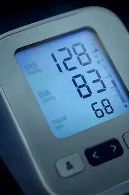 Digital Blood Pressure Monitor Health Check Close-Up