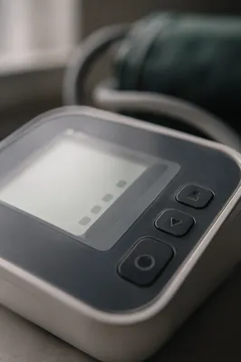 Digital Blood Pressure Monitor Close-Up