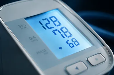Digital Blood Pressure Monitor Close-Up