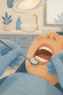 Gentle Dental Examination in Modern Clinic