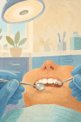 Gentle Dental Examination in Modern Clinic