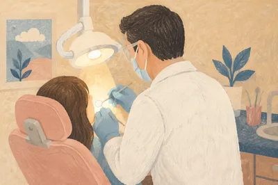 Calm Dental Examination in Modern Clinic