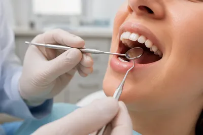 Gentle Dental Examination in Modern Clinic