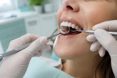 Gentle Dental Examination in Modern Clinic