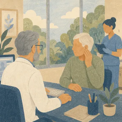Doctor Consulting Patient in Modern Clinic