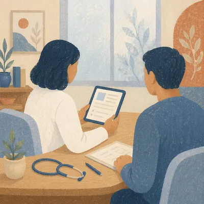 Doctor Consulting Patient in Calm Clinic