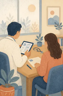 Doctor Consulting Patient in Modern Clinic