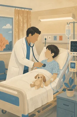 Compassionate Doctor Examining Patient in Hospital