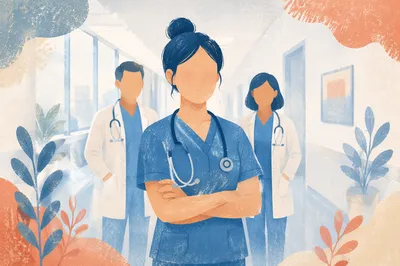 Calm Hospital Medical Team with Stethoscopes