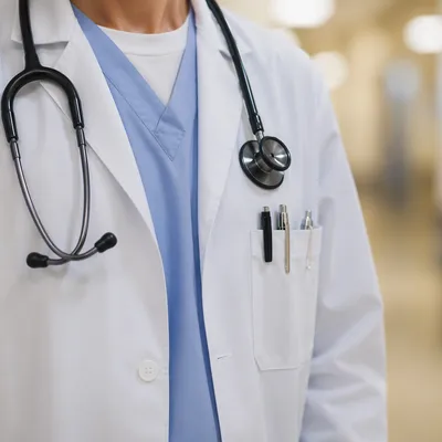 Doctor in White Coat with Stethoscope