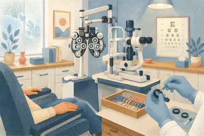 Calm Optometrist Exam Room Interior