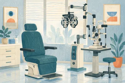 Clean Optometrist Exam Room Interior