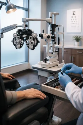 Calm Optometrist Exam Room Interior