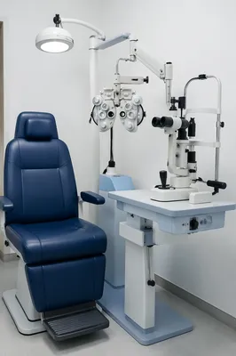 Modern Optometrist Exam Room Equipment