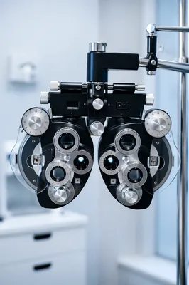 Photorealistic Optometrist Phoropter in Clinical Office