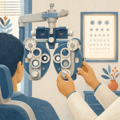 Calm Optometry Exam Room Vision Check
