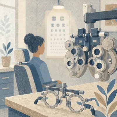 Calm Optometry Exam Room Vision Check