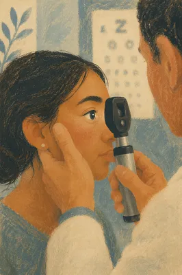 Gentle Optometry Eye Exam Close Up