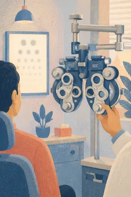 Calm Optometry Exam Room Vision Check
