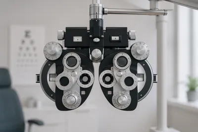 Detailed Phoropter in Modern Eye Clinic