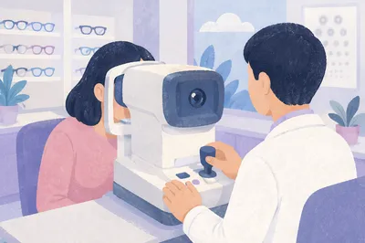 Modern Optometry Exam in Calm Clinic
