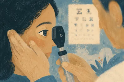 Gentle Optometry Eye Exam Close Up