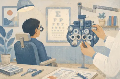 Calm Optometry Vision Test Room Scene
