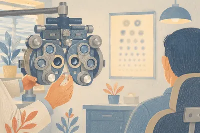 Calm Optometry Exam Room Vision Check