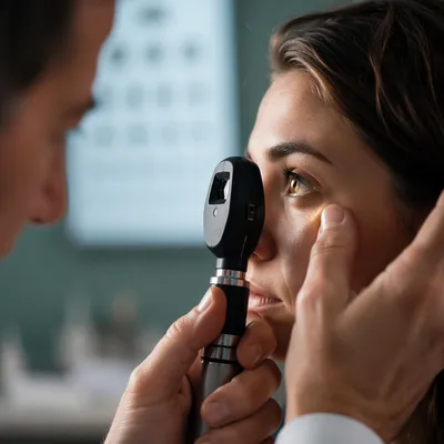 Gentle Optometry Eye Exam Close Up