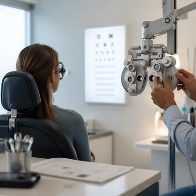 Calm Optometry Vision Test Exam Room
