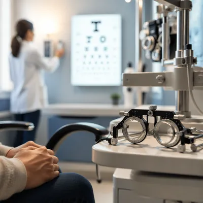 Calm Optometry Exam Room With Vision Chart