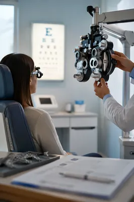 Calm Optometry Vision Test Exam Room