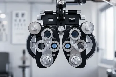 Photorealistic Optometry Phoropter in Clinic