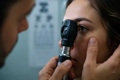 Gentle Optometry Eye Exam Close Up