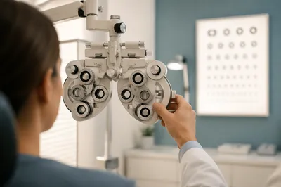Calm Optometry Exam Room Vision Check
