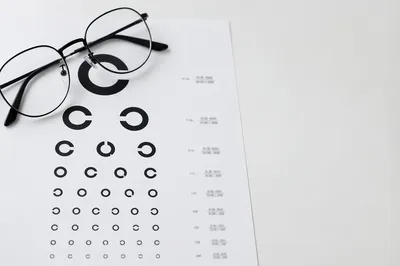 Overhead Optometry Vision Chart With Glasses