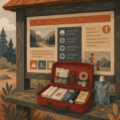 Emergency First Aid Kit at Park Kiosk
