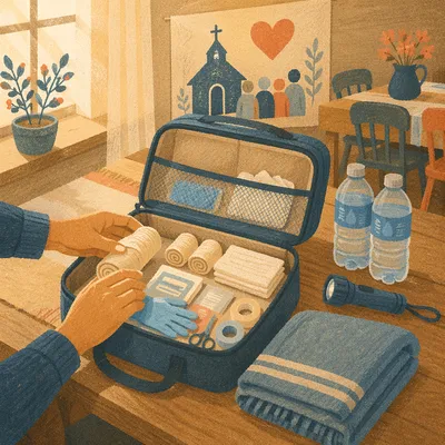 First Aid Kit on Fellowship Room Table