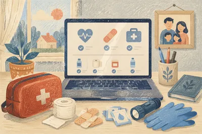 Home Office First Aid Preparedness Setup