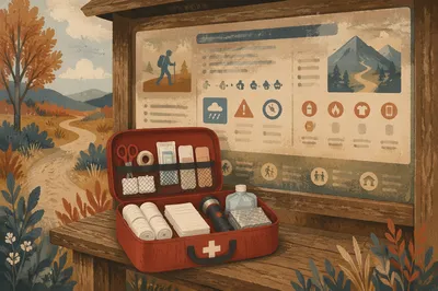Open First Aid Kit at Park Safety Kiosk