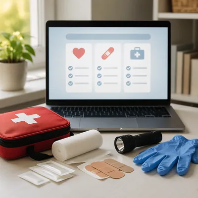 Home Emergency First Aid Preparedness Desk