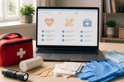 Home Office First Aid Preparedness Setup